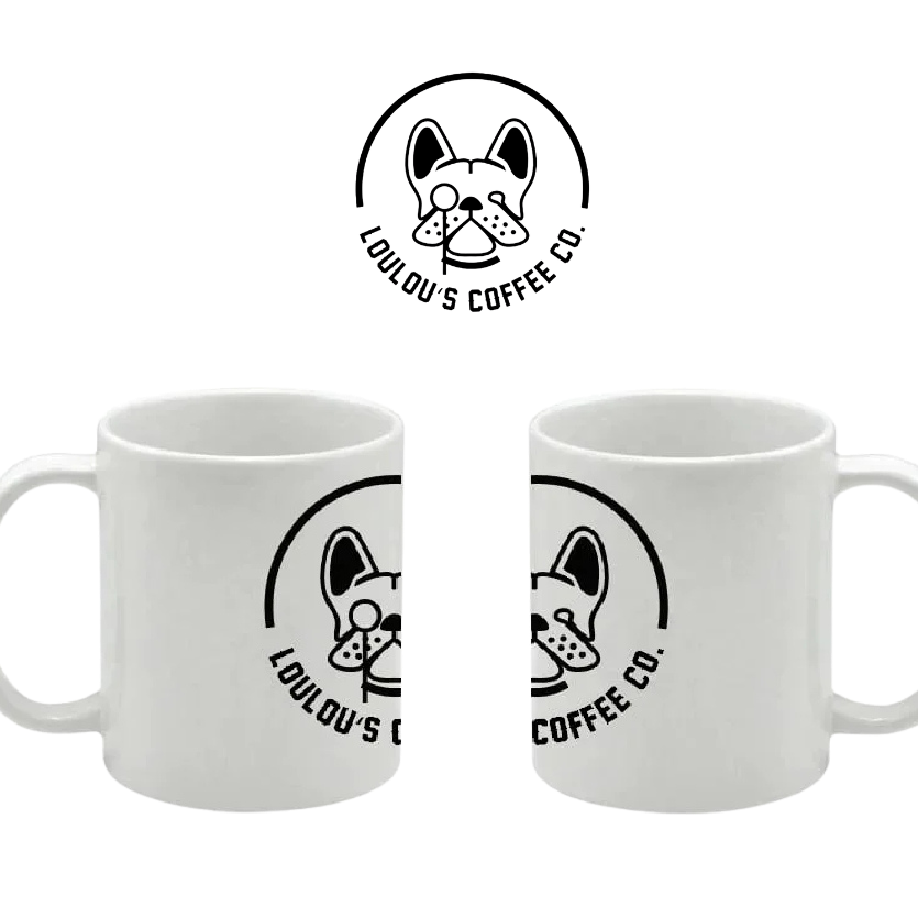 LOULOU Kaffeetasse – Stilvoller Coffee Mug mit ikonischem Frenchie-Logo - LOULOU'S COFFEE CO.