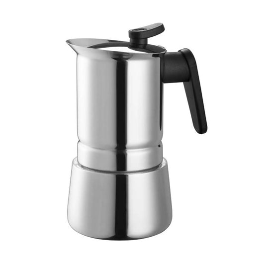 PEDRINI Kaffeekocher 4 Tassen – Espressokocher aus Edelstahl